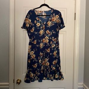 Floral Blue Dress